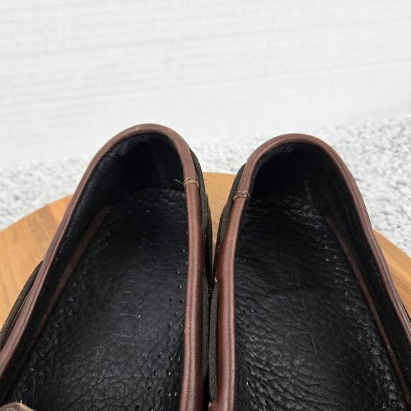 Sperry Mens 10M Top Sider Kiltie Tasseled Two Tone Brown Black Leather Boat Shoe - Picture 11 of 12